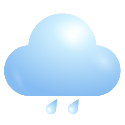 Averses de pluie locales et faibles